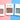 White boxes of five pretzels with blue, pink and rainbow sprinkles and customized baby design