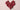 Valentine's Day heart of red and pink sprinkle chocolate covered pretzels
